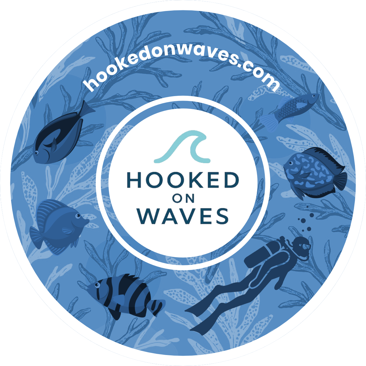 Blue Depths Logo Decal